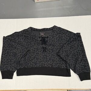Victoria's Secret Gray & Black Leopard Print Top
